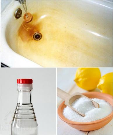 Sebuah cara yang efektif untuk membersihkan bak mandi dan tenggelam dari deposit dan karat.