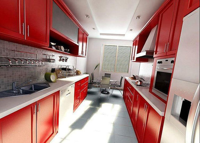 Desain dapur sempit (41 foto): petunjuk video untuk mendekorasi interior ruangan kecil yang panjang dengan tangan Anda sendiri, harga, foto
