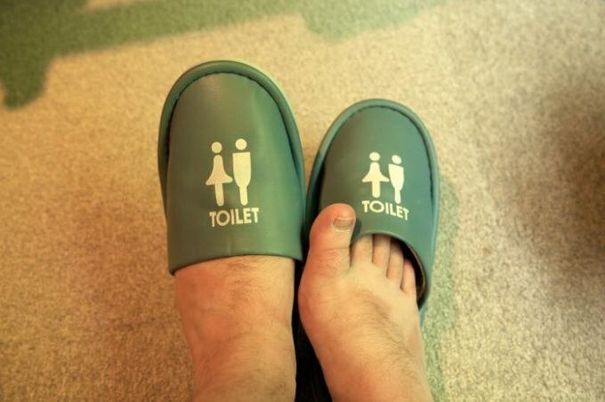 Jepang sangat waspada dalam rangka, sehingga bahkan untuk toilet mereka memiliki sepatu khusus. / Foto: travellingjoel.files.wordpress.com