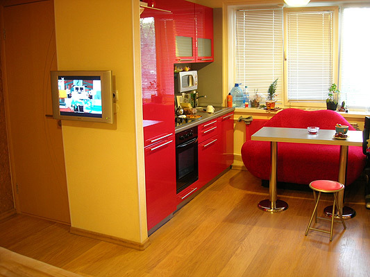 desain ruang tamu dengan dapur