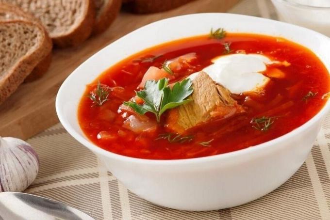 Yang menambah sup, sehingga selalu menghasilkan warna merah yang kaya. Saya berbagi resep Anda