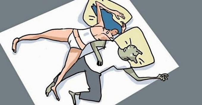 
Postur saat tidur mencirikan hubungan dalam pasangan