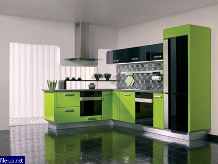 Dapur hijau (47 foto) dan coraknya