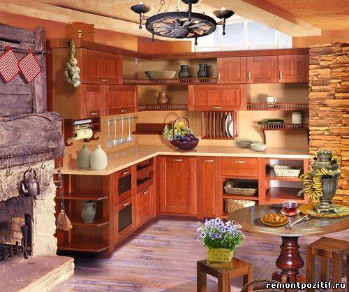 Dapur bergaya pedesaan sangat ideal untuk rumah pribadi