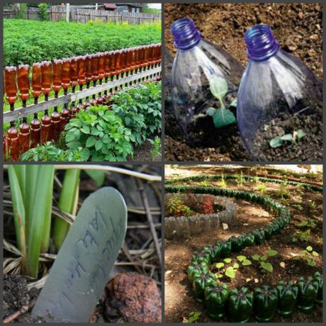 Penggunaan enam cara unik menguntungkan dari botol plastik kosong di kebun