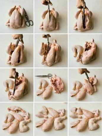 Bagaimana untuk memotong bangkai ayam. | Foto: Pinterest.
