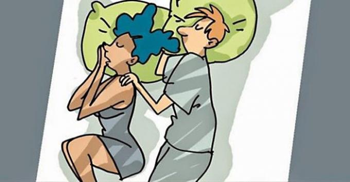 
Postur saat tidur mencirikan hubungan dalam pasangan