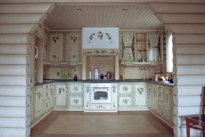 Imitasi oven Rusia di area memasak