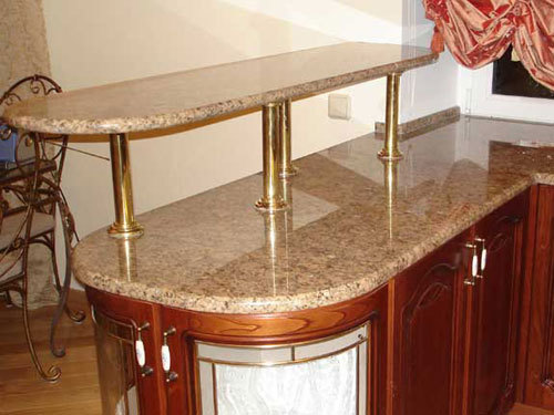 sudut kitchen set dengan bar
