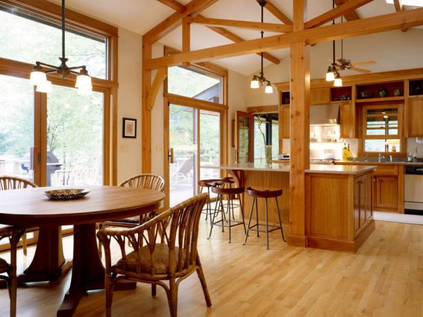 Desain dapur kayu (47 foto) - kehangatan dan kenyamanan interior