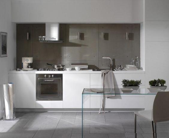 Dapur abu-abu (39 foto), kombinasi dengan krem ​​dan ungu, warna wallpaper aspal basah, desain DIY: instruksi, tutorial foto dan video, harga