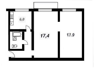 Proyek apartemen dua kamar seri II-29-03