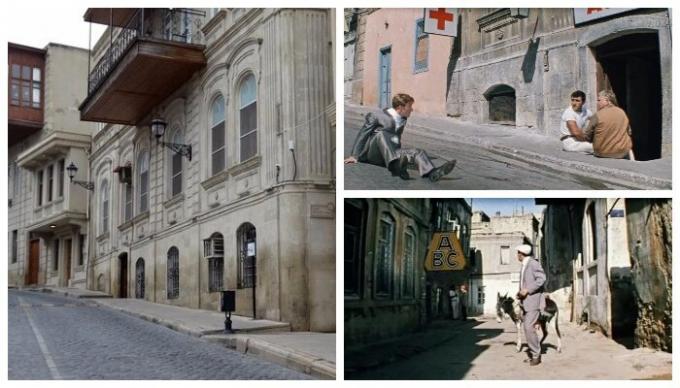 Yang paling menarik "asing" komedi adegan "Berlian Tangan" ditembak di jalan-jalan Baku (Azerbaijan). 