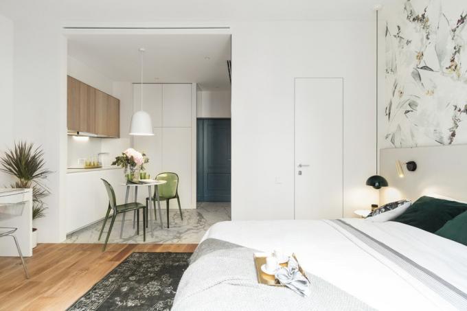 Interior minggu ini: sebuah apartemen kecil yang nyaman dari 28 m²