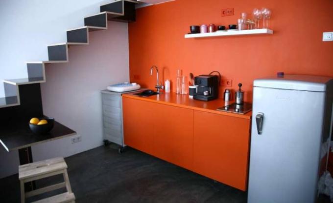 Dapur oranye (42 foto): instruksi video