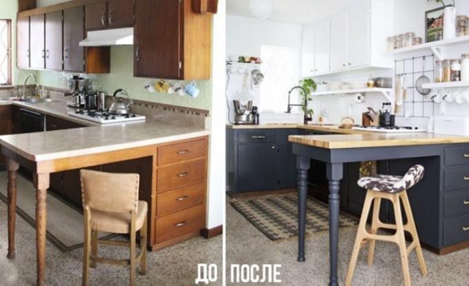 Mengganti fasad dapur dengan tangan Anda sendiri: instruksi, foto dan tutorial video